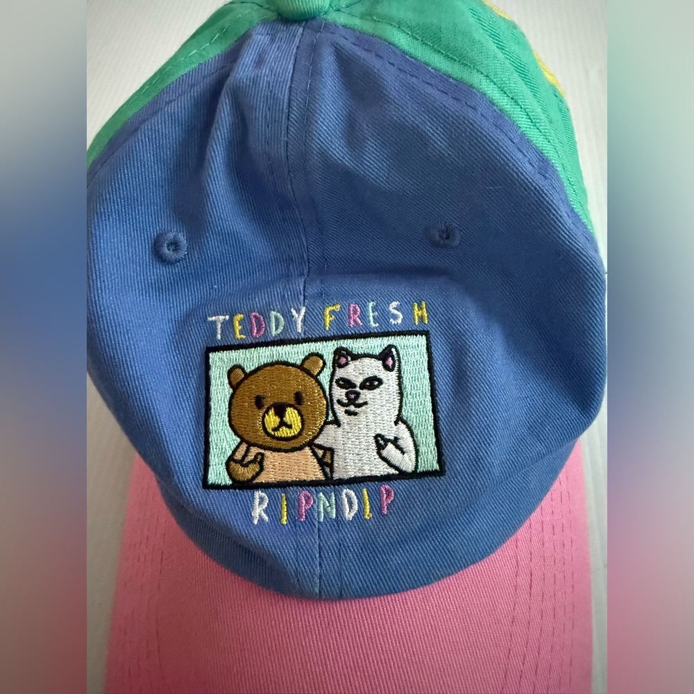 Super‎ Rare Teddy Fresh x RipNdip Hat Color Dad Cap Discontinued Adjustable